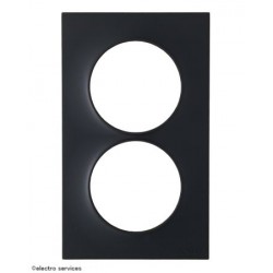 Plaque Odace Styl Schneider 2 postes vertical entraxe 57mm - Anthracite - S540714