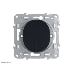 Va-et-vient + poussoir Ovalis Schneider - Anthracite - SCHS340285