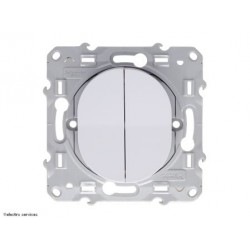 Va-et-vient + poussoir Ovalis Schneider - Blanc - SCHS320285