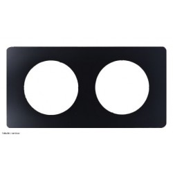Plaque de finition Déco Céliane 2 postes - Noir Mat - LEGCP0102