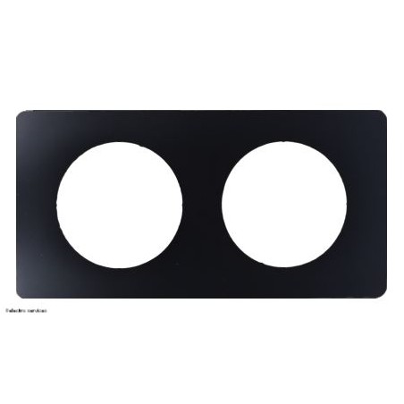 Plaque de finition Déco Céliane 2 postes noir mat Legrand CP0102