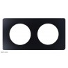 Plaque de finition Déco Céliane 2 postes noir mat Legrand CP0102