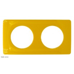 Plaque de finition Déco Céliane 2 postes - Jaune Safran - LEGCP0402
