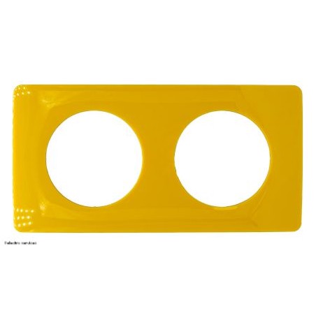Plaque de finition Déco Céliane 2 postes jaune Saffran Legrand CP0402