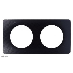 Plaque de finition Déco Céliane 2 postes - Noir Météore - LEGCP0702