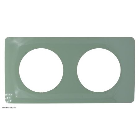 Plaque de finition Déco Céliane 2 postes vert Céladon Legrand CP0502
