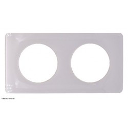 Plaque de finition Déco Céliane 2 postes - Blanc Émaillé - LEGCP0002