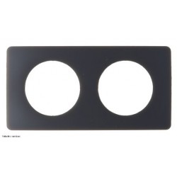 Plaque de finition Déco Céliane 2 postes - Gris Cendré - LEGCP1002