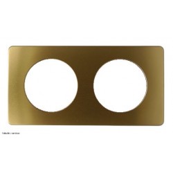 Plaque de finition Métal Céliane 2 postes - Bronze Satiné - LEGCP1602