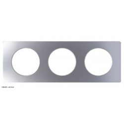 Plaque de finition Métal Céliane Legrand 3 postes - Alu Satiné - LEGCP1703