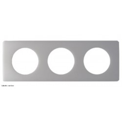 Plaque de finition Déco Céliane 3 postes - Blanc Amande - LEGCP1103