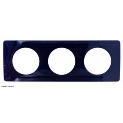 Plaque de finition Déco Céliane 3 postes - Bleu de Four - LEGCP0303