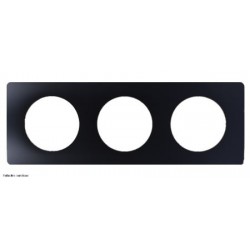 Plaque de finition Déco Céliane 3 postes noir mat Legrand CP0103