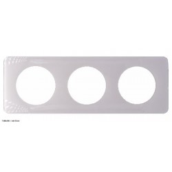 Plaque de finition Déco Céliane 3 postes - Blanc Émaillé - LEGCP0003