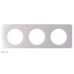 Plaque de finition Déco Céliane 3 postes - Blanc Relief - LEGCP0603