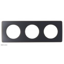 Plaque de finition Déco Céliane 3 postes - Gris Cendré - LEGCP1003