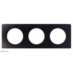 Plaque de finition Déco Céliane 3 postes - Noir Météore - LEGCP0703