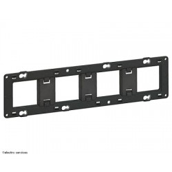 Support à vis Legrand 4 postes 10 modules compatible Céliane Mosaic Soliroc