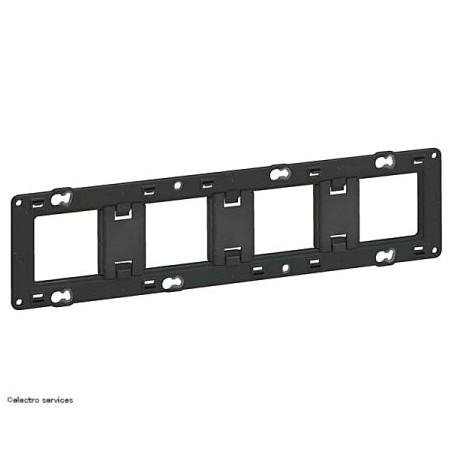 Support à vis Legrand 4 postes 10 modules compatible Céliane Mosaic Soliroc