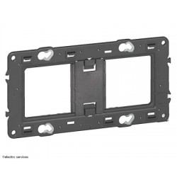 Support à visser Legrand 080252 2 postes 4 à 5 modules compatible Céliane Mosaic Soliroc