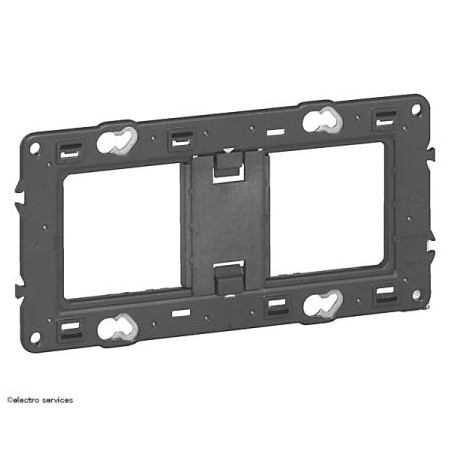 Support à visser Legrand 080252 2 postes 4 à 5 modules compatible Céliane Mosaic Soliroc