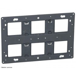 Support à vis pour Mosaic, Céliane ou Soliroc pour 2X3 postes ou 2X6 à 8 modules