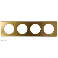 Plaque de finition Métal Céliane Legrand 4 postes - Bronze Satiné - LEGCP1604