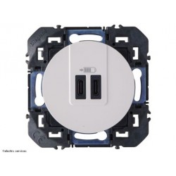 Double chargeur USB type-C Dooxie - Blanc - LEG600345