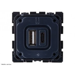 Prise 2USB Type-A + Type-C 15W Céliane Legrand