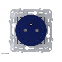Prise de courant 2P+T affleurante Schneider Odace - Cobalt - SCHS550052