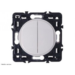 Interrupteur ou Va-et-vient + Poussoir Céliane Legrand Nouvelle gamme 2024 - Blanc - LEGCC2031