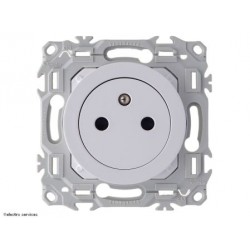 Prise de courant affleurante Schneider Odace - Blanc craie - SCHS920052