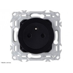 Prise de courant affleurante Schneider Odace - Noir onyx - SCHS940052