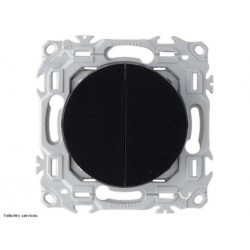 Double va-et-vient ou poussoir Schneider Odace - Noir onyx - SCHS940214