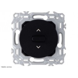 Interrupteur ou poussoir volet roulant à levier Schneider Odace - Noir onyx - SCHS940208