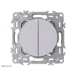 Double va-et-vient ou poussoir Schneider Odace - Blanc craie - SCHS920214