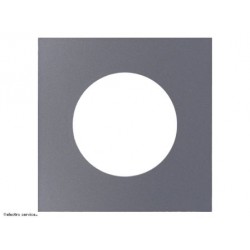 Plaque Odace Métal Schneider 1 poste - support noir - Titane - SCHS915702