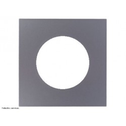 Plaque Odace Métal Schneider 1 poste - support noir - Aluminium - SCHS913702