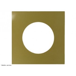 Plaque Odace Métal Schneider 1 poste - support noir - Laiton - SCHS916702