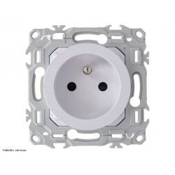 Prise de courant à puit Schneider Odace - Blanc craie - SCHS920049