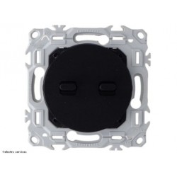 Double va-et-vient ou poussoir à levier Schneider Odace - Noir onyx - SCHS940213