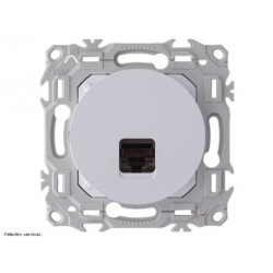Prise RJ45 - Cat6A STP grade 3TV Schneider Odace - Blanc craie - SCHS920477