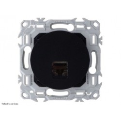 Prise RJ45 - Cat6A STP grade 3TV Schneider Odace - Noir onyx - SCHS940477
