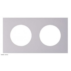 Plaque Odace Schneider 2 postes - Blanc craie - SCHS920704