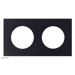 Plaque Odace Schneider 2 postes - Noir onyx - SCHS940704