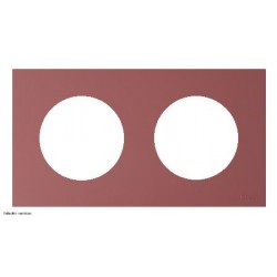 Plaque Odace Schneider 2 postes - Rose grenat - SCHS905704