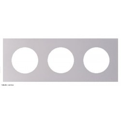 Plaque Odace Schneider 3 postes - Blanc craie - SCHS920706