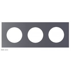 Plaque Odace Schneider 3 postes - Gris basalte - SCHS904706