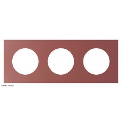 Plaque Odace Schneider 3 postes - Rose grenat - SCHS905706