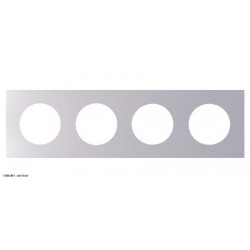 Plaque Odace Schneider 4 postes - Blanc craie - SCHS920708